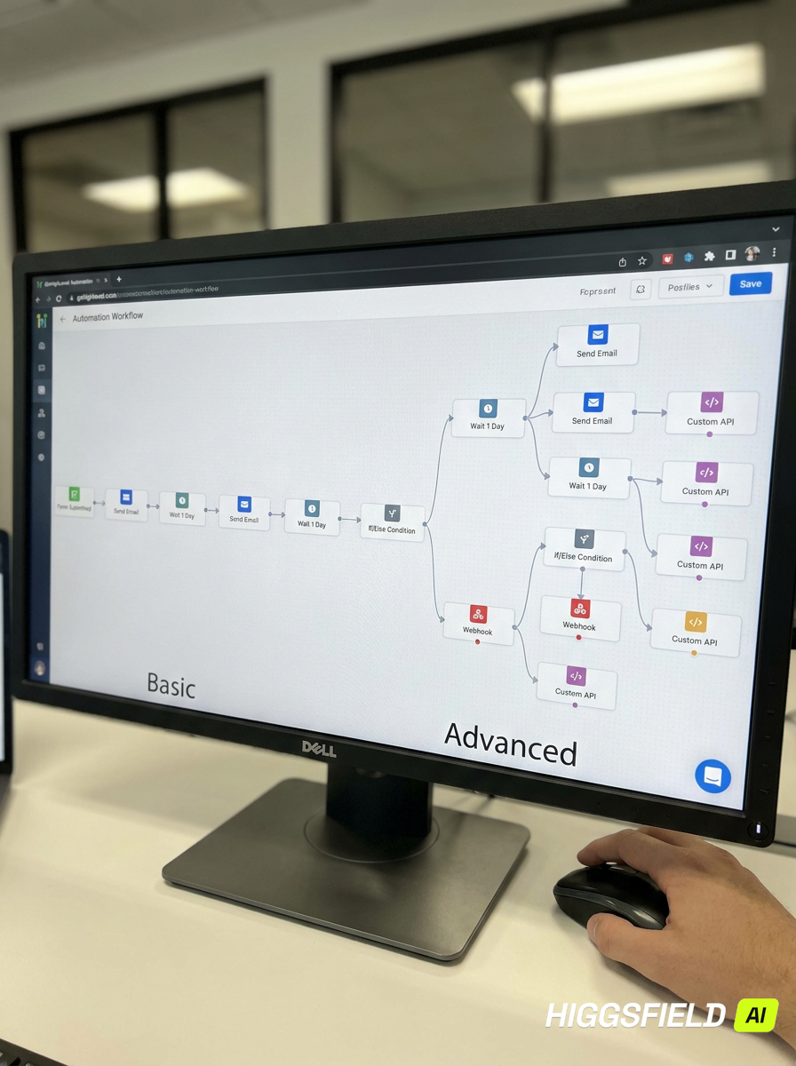 GoHighLevel CRM automation dashboard